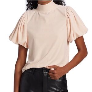 Free People Cream Puff Sleeve Blouse